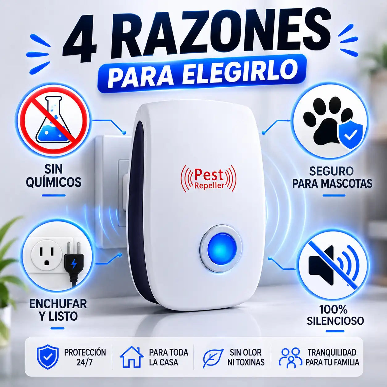 [OFERTA] 🏡 Una casa en paz, sin miedo a la oscuridad, empieza con Repelente Ultrasónico Pest Repeller