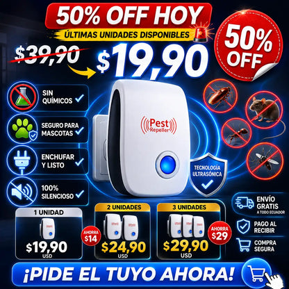 [OFERTA] 🏡 Una casa en paz, sin miedo a la oscuridad, empieza con Repelente Ultrasónico Pest Repeller